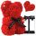 Teddybär mit Rosen Valentinstag Frauentag 25 cm + BÄR MIT ROSEN DEKORATIVE TEDDYBOX