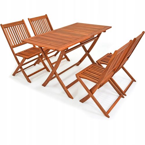Gartentische und Stühle für die Terrasse Casaria Tisch und Stühle aus Sydney-Holz, Beige und Braun