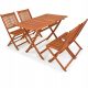 Gartentische und Stühle für die Terrasse Casaria Tisch und Stühle aus Sydney-Holz, Beige und Braun