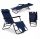 Sonnenliegen und Garten und Terrasse K&M Liegestuhl, marineblaues Metall