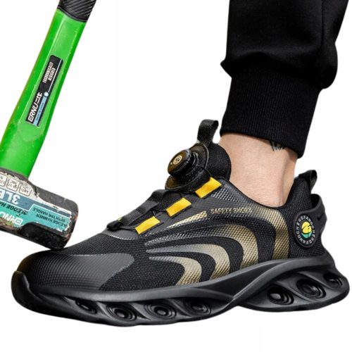 D-Look Arbeitsschuhe, Herren-Sportschuhe, schwarze Gesundheits- und Sicherheitsschuhe, Größe 45