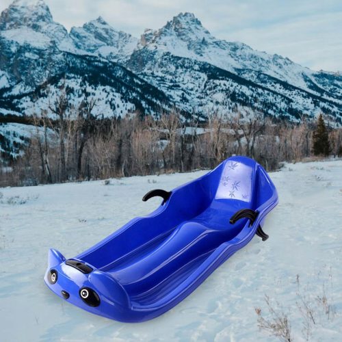  Outdoor-Schneeschlitten mit zwei Griffen und Zugseil, Downhill-Schlitten, Gras, Sand
