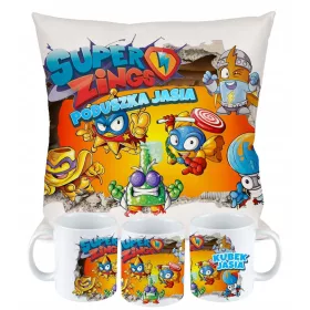  Super-Zings-Kissenbecher-Set als Geschenk + Name