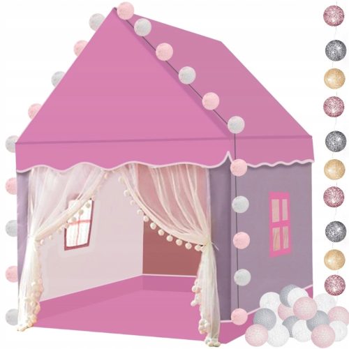 Kinderzelt - Kinderzelthaus TENT HOUSE CASTLE PALACE FÜR KINDER MIT LED-LICHTERN ab 3 Jahren