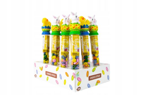 Oster-Schokoladenlinsen in dekorativer Tube - Lentilki Choco Stick, 12er Pack