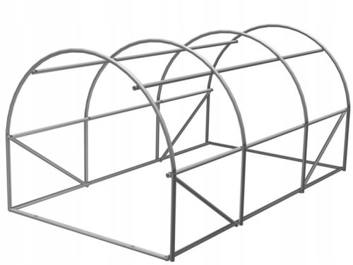 Folientunnel, Kunststoffplatten Folientunnel 7 m² 350 x 200 cm silber