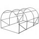 Folientunnel, Kunststoffplatten Folientunnel 7 m² 350 x 200 cm silber