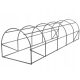 Folientunnel, Kunststoffplatten Folientunnel 24 m² 800 x 300 cm silber