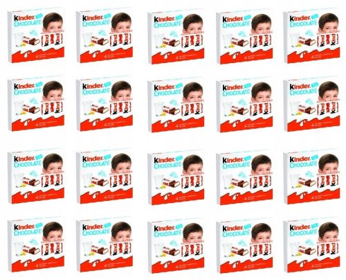 20x 50g KINDER Schokoladenriegel aus Milchschokolade, KARTONPACKUNG