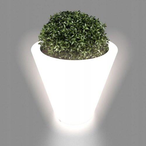 Töpfe und Pflanzgefäße für den Außenbereich und den Garten Monumo Blumentopf 50 cm x 50 x 50 cm Durchmesser 40 cm Kunststoff weiß, mehrfarbig