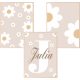  Set mit 3 A3-Postern BOHO Gänseblümchen Babyname Verschiedene Farben HIT