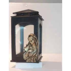  KÜNSTLERISCHE LATERNENKERZE AUS HARZ L3 GOTTESMUTTER