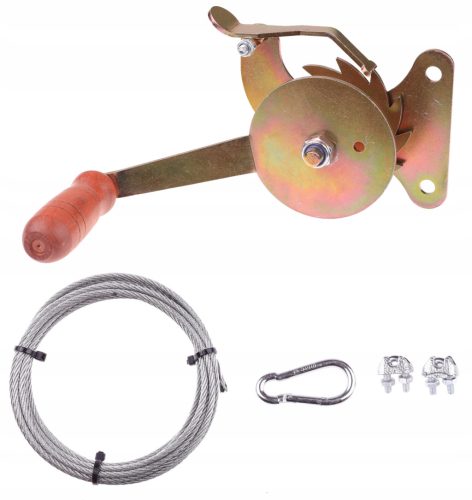  Haspel mit Stahlseil 3m Set Kurbel Grill Kit Grill Stativ