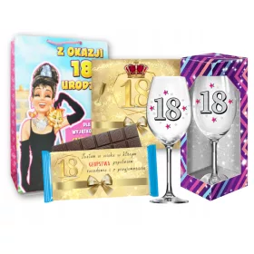    Souvenir zum 18. Geburtstag für ein Mädchen, Geschenkset, Geschenk
