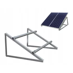   MONTAGESYSTEM FÜR 2 PV-MODULE VERTIKAL AUF 35-Grad-DREIECKEN.