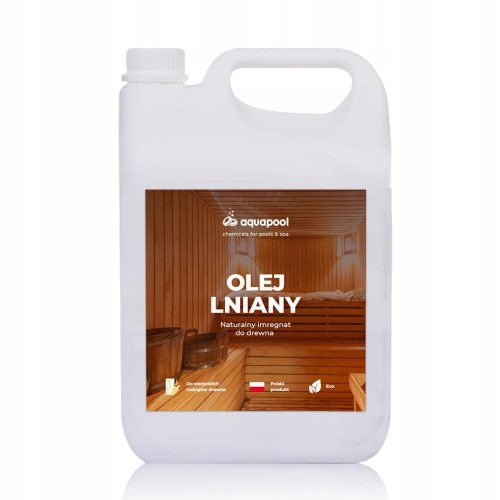 Saunen und Zubehör Leinöl zur Holzimprägnierung in der finnischen Sauna, 5 l