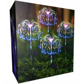  SOLAR LED LAMPE Baum Löwenzahn Feuerwerk 4 Stk