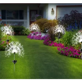  Solar-Gartenlampe, 2 Stück, Feuerwerk, 120 LEDs