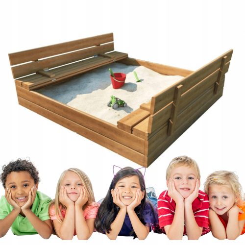 Sandkästen für Kinder Imprägnierter Sandkasten mit Bänken