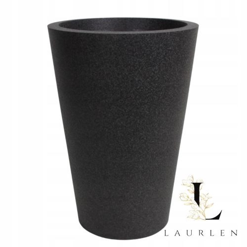 Töpfe und Pflanzgefäße für den Außenbereich und den Garten Griebling Blumentopf 70 cm x 48 x 70 cm Durchmesser 48 cm Fiberglas Dunkelgrau, Schwarz, Graphit, Grautöne und Silber