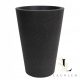 Töpfe und Pflanzgefäße für den Außenbereich und den Garten Griebling Blumentopf 70 cm x 48 x 70 cm Durchmesser 48 cm Fiberglas Dunkelgrau, Schwarz, Graphit, Grautöne und Silber