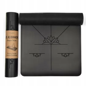  myga Yogamatte - Ausrichtung 6mm XL - schwarz