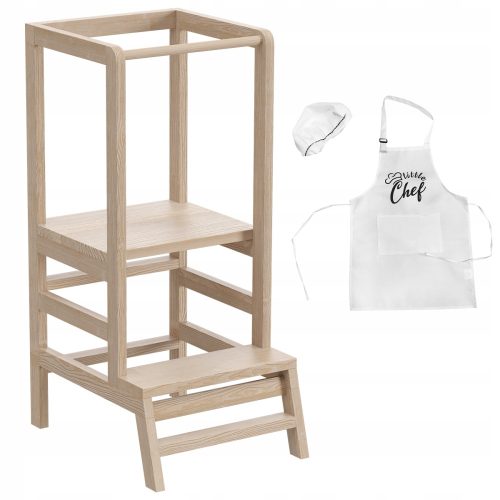  KÜCHENASSISTENTEN-KINDERSTÄNDER, MASSIVHOLZ