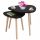  Jumi Couchtisch ovale Tische 54 x 54 x 45 cm weiß