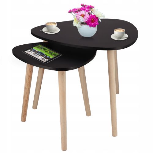  Jumi Couchtisch ovale Tische 54 x 54 x 45 cm weiß