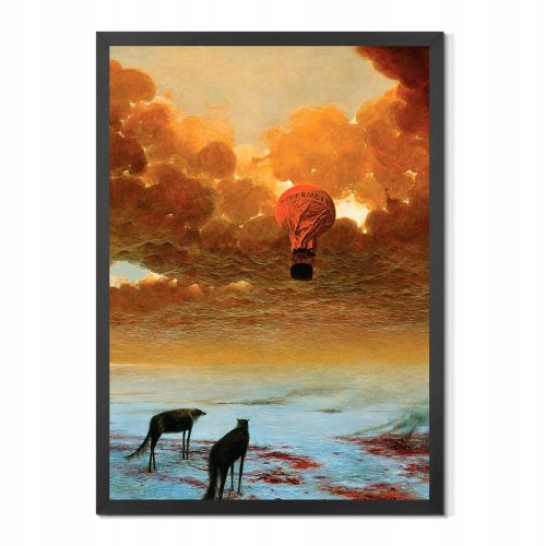 Prints ohne & mit Rahmen. Poster Zdzisław Beksiński, Gemälde AB79, gerahmt, 50 x 70 cm