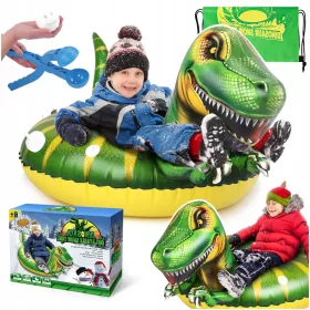    Große Schneerutsche, aufblasbarer Schlitten, Gleitrad, Dinosaurier + Rucksack