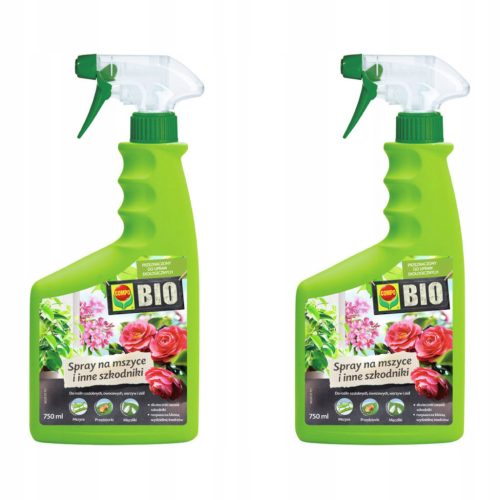 COMPO BIO Schädlingsbekämpfungsspray, 2er-Pack – Natürliche Inhaltsstoffe, sofort einsatzbereit