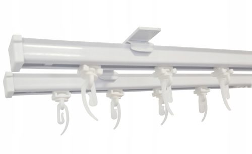 Deckenschienen Doppelte Deckenvorhangstange ALUMINIUM-DECKENSCHIENE 270 cm