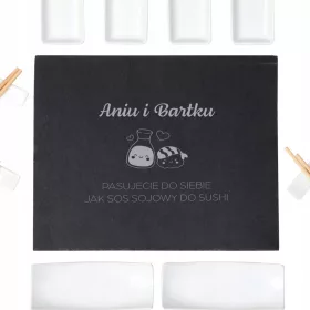    PERSONALISIERTES SUSHI-SET 15-TEILIG. GRAVUR FÜR EIN GESCHENK, EINE PARTY, EINEN ANLASS