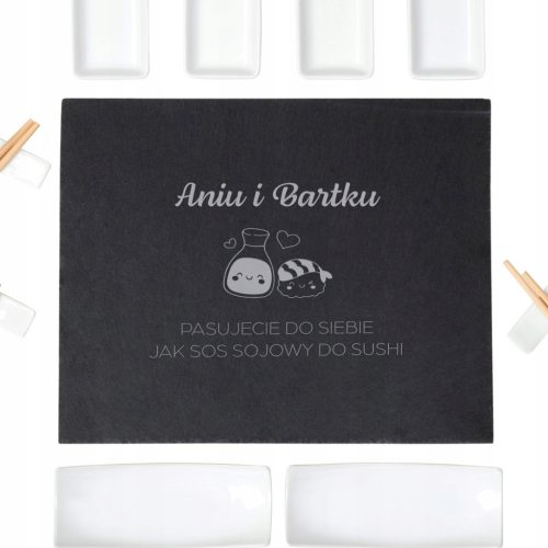  PERSONALISIERTES SUSHI-SET 15-TEILIG. GRAVUR FÜR EIN GESCHENK, EINE PARTY, EINEN ANLASS