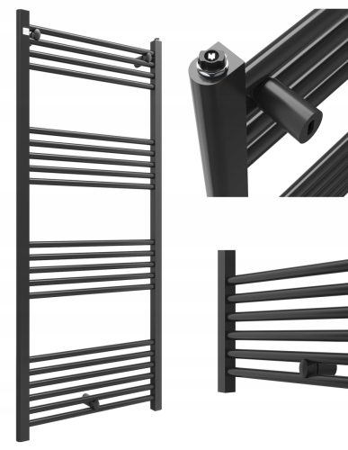 Granitan-Wasserbadheizkörper 663 W 600 x 1400 mm schwarz