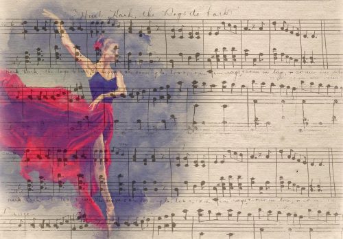 Fototapete WOMAN Frauengesicht Ballerina auf Vliesstoff + KLEBER 368 x 254