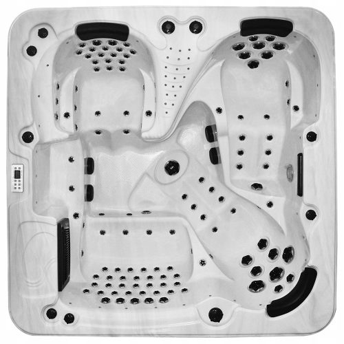 Whirlpool, Garten-Whirlpool Starres quadratisches Hydromassagebecken MAZUR 2000 l
