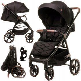  4Baby Stinger Pro Schwarzer Kinderwagen