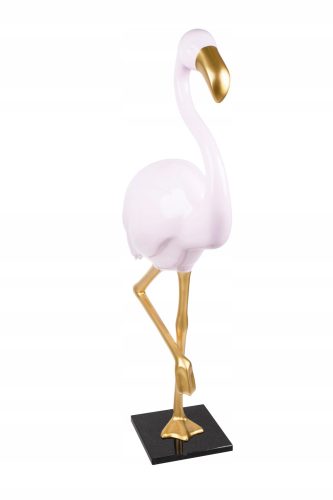  Exklusive Flamingo-Figur auf einem rosa-goldenen Granitsockel
