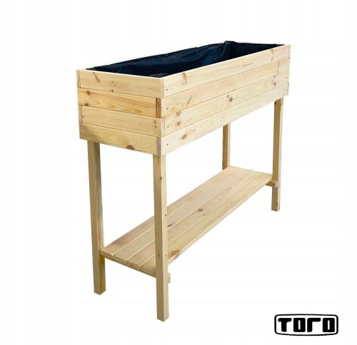 Töpfe und Pflanzgefäße für den Außenbereich und den Garten Blumentopf von TORO 120 cm x 40 x 80 cm, Naturholz