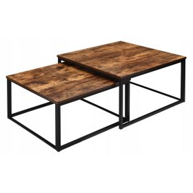    LoftInspired Velen quadratischer Couchtisch 75 x 75 x 42 cm gealterte Eiche