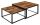  LoftInspired Velen quadratischer Couchtisch 75 x 75 x 42 cm gealterte Eiche