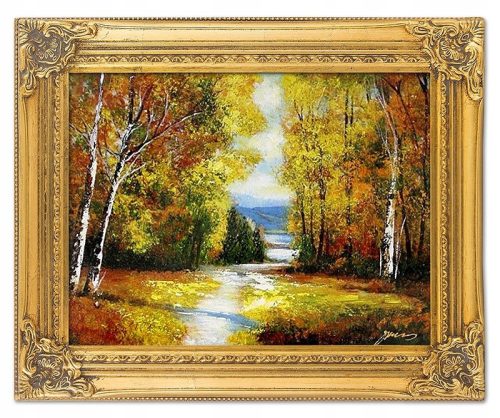 Bilder an der Wand Ölgemälde handgemalte Waldlandschaft 40 x 50