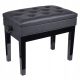  KLAVIERBANK, VERSTELLBARER HOCKER MIT STAURAUM, SCHWARZ, KOMFORTABEL, PREMIUM