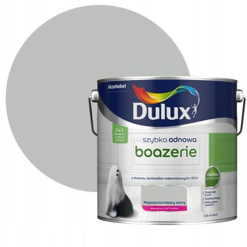  Dulux Acrylfarbe für Möbel 2,5 l Das beliebteste Satingrau