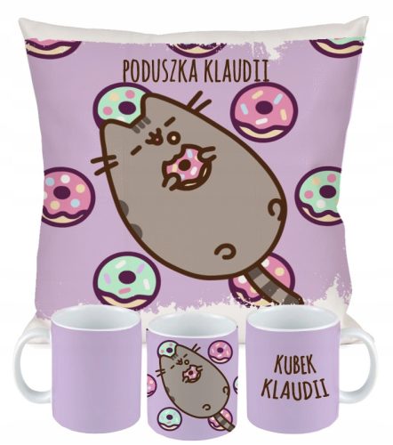  SET KISSENBECHER KATZE PUSHEN KATZE + NAME GESCHENK VERSCHIEDENE DESIGNS
