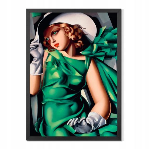 Prints ohne & mit Rahmen. Tamara Łempicka, Poster Mädchen mit Handschuhen, Rahmen, Rahmen, 70 × 50 cm