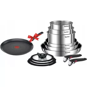    Tefal INGENIO EMOTION START&COOK Topfset, Edelstahl, 11-tlg.