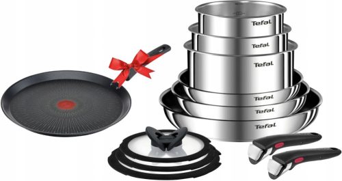  Tefal INGENIO EMOTION START&COOK Topfset, Edelstahl, 11-tlg.